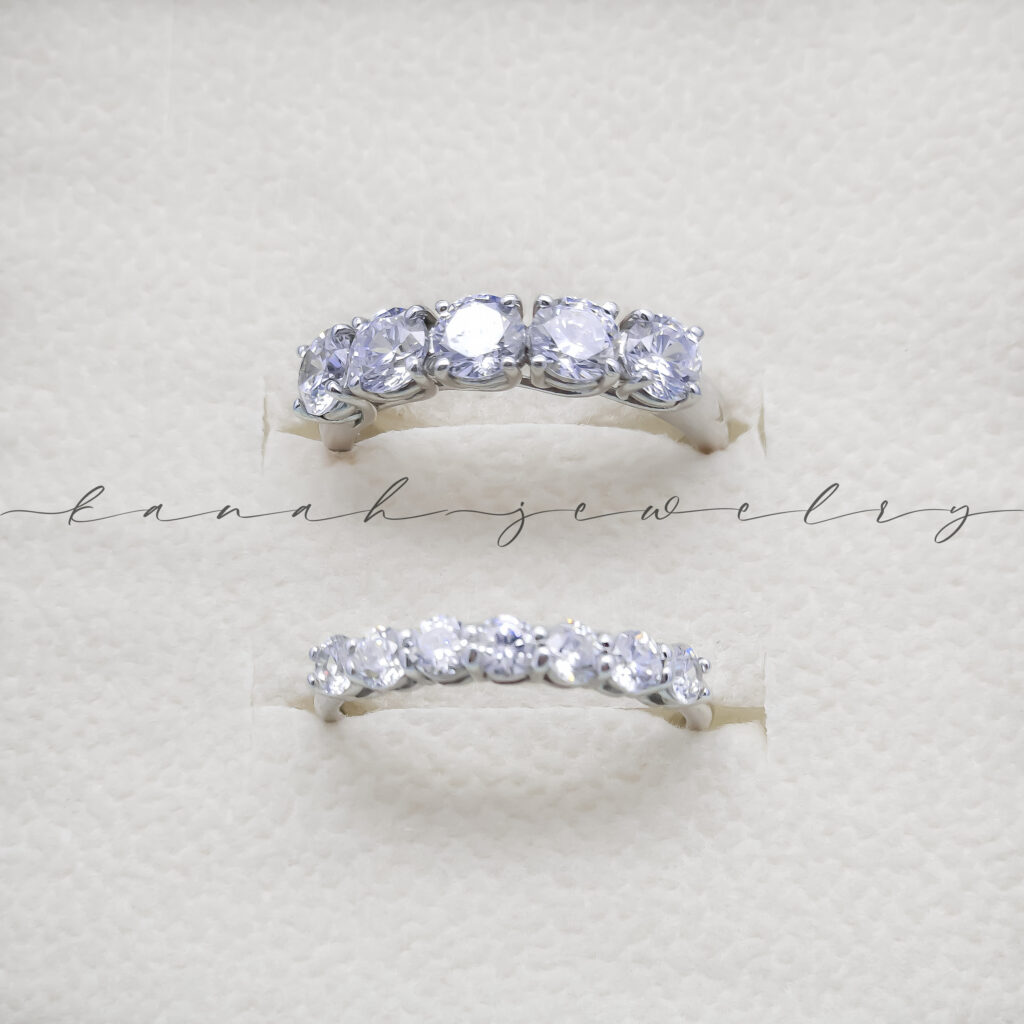 파베 프롱 반지